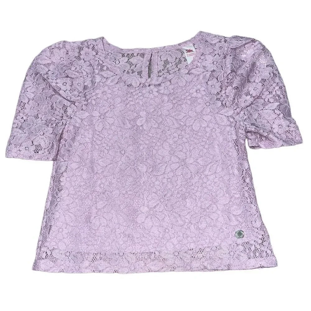 Justice Lace Cropped Top